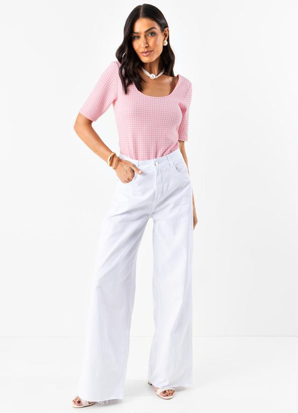 Quintess - Calça Branca com Barra Desfiada 6