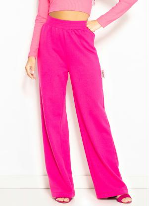 Colcci - Calça de Moletom Pantalona Rosa - COLCCI