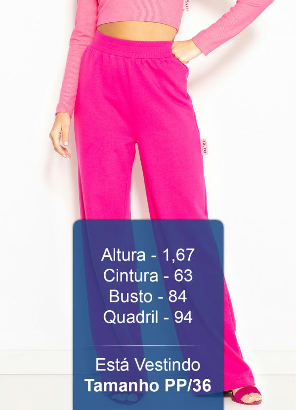 Colcci - Calça de Moletom Pantalona Rosa 5