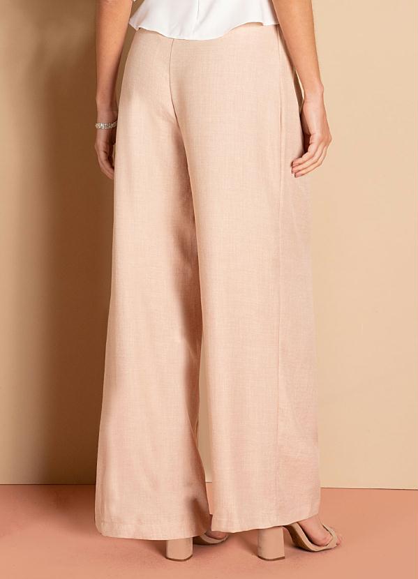 Quintess - Calça Nude com Pregas e Faixa 2