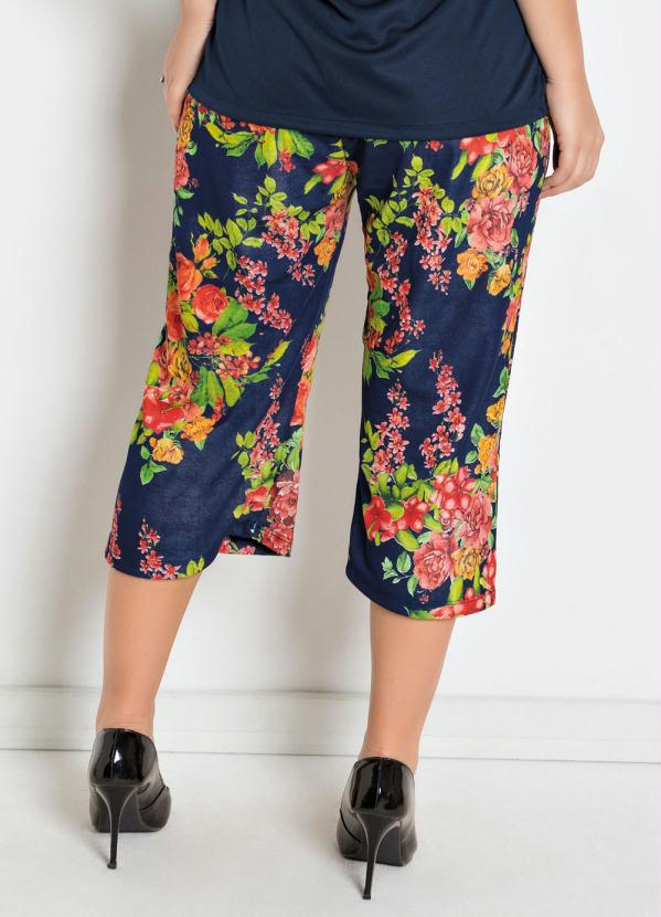 Outlet - Calça Pantacourt Floral 2