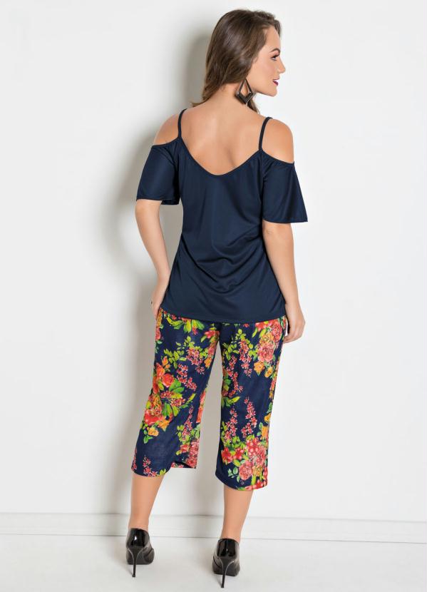 Outlet - Calça Pantacourt Floral 4
