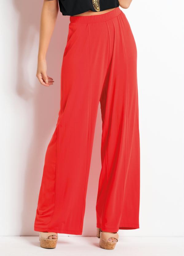 Quintess - Calça Pantalona Quintess Laranja