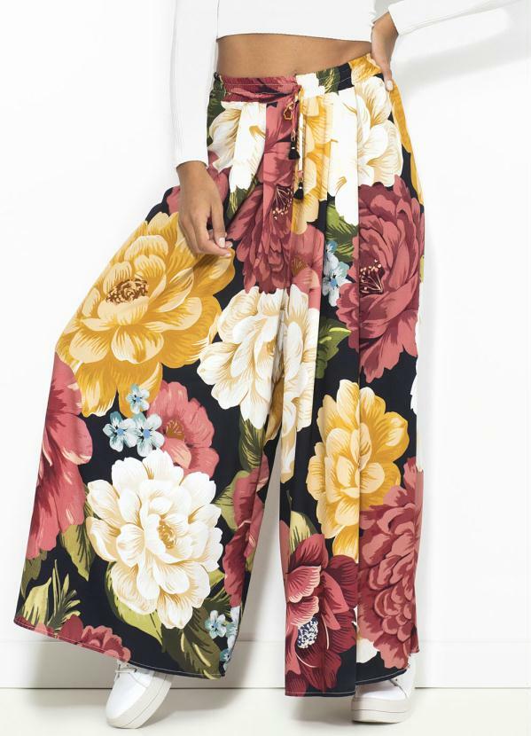 Farm - Calça Pantalona Sonho de Chita Estampada