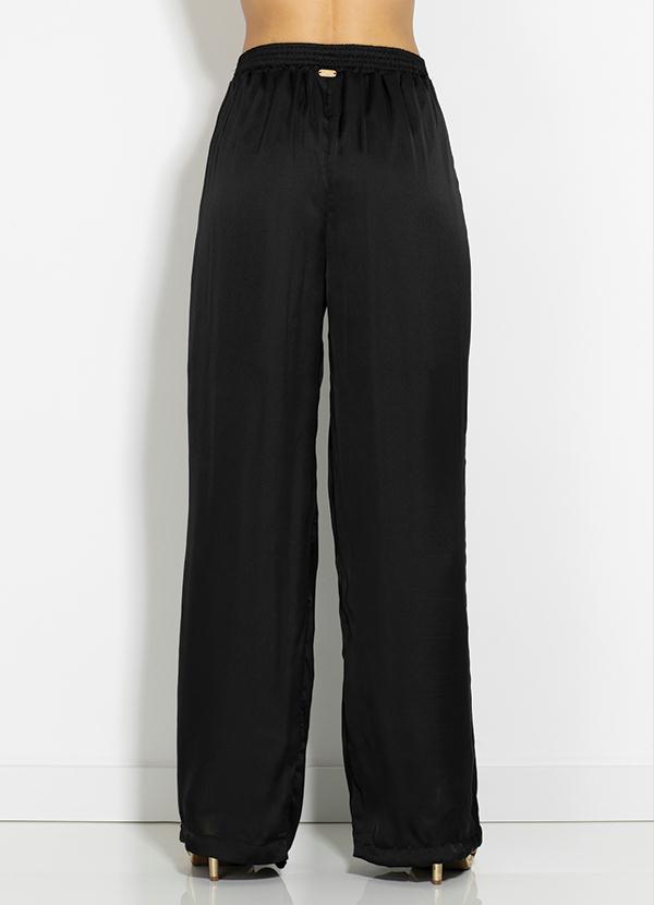 Quintess - Calça Preta com Elástico na Cintura 2