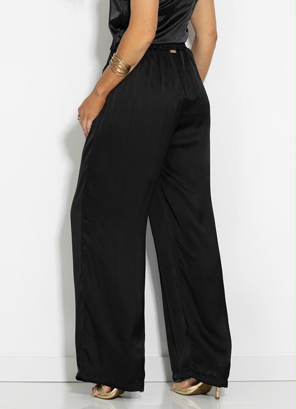 Quintess - Calça Preta com Elástico na Cintura 4