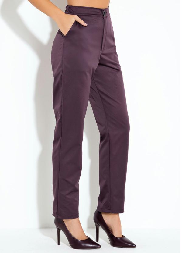 Quintess - Calça Quintess Roxa com Bolsos