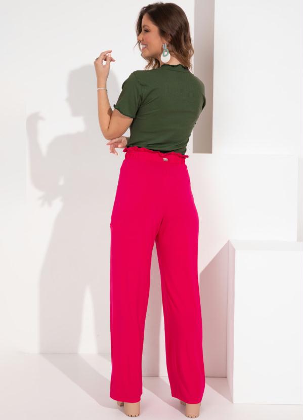 Outlet - Calça Rosa Pink Pantalona Clochard 2