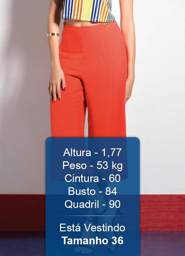 Quintess - Pantacourt Fechamento em Zíper Laranja 2