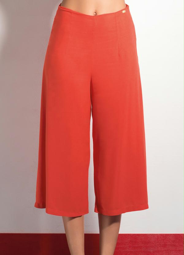 Quintess - Pantacourt Fechamento em Zíper Laranja 6