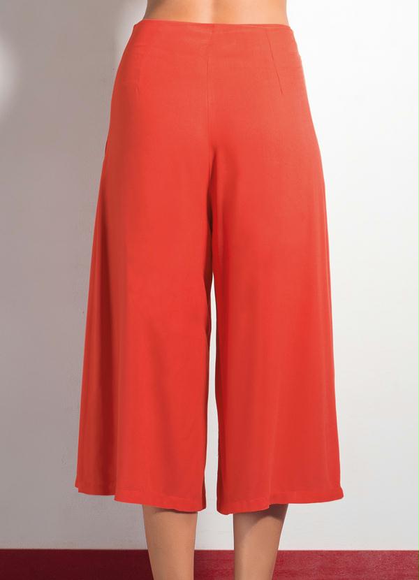 Quintess - Pantacourt Fechamento em Zíper Laranja 7