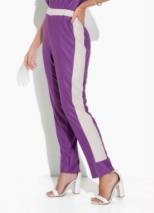 Rosalie - Calça Bicolor com Recortes - ROSALIE