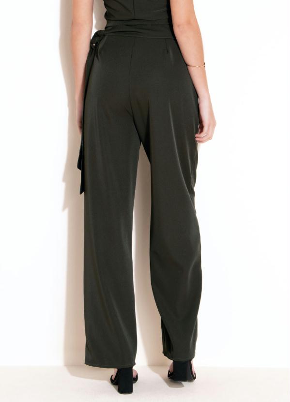 Quintess - Calça Clochard com Bolso Faca Verde 2