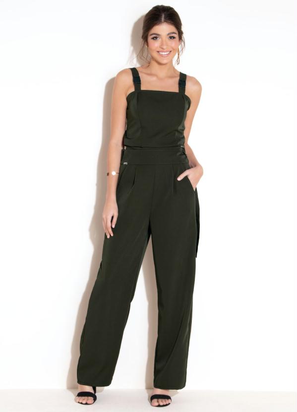 Quintess - Calça Clochard com Bolso Faca Verde 3