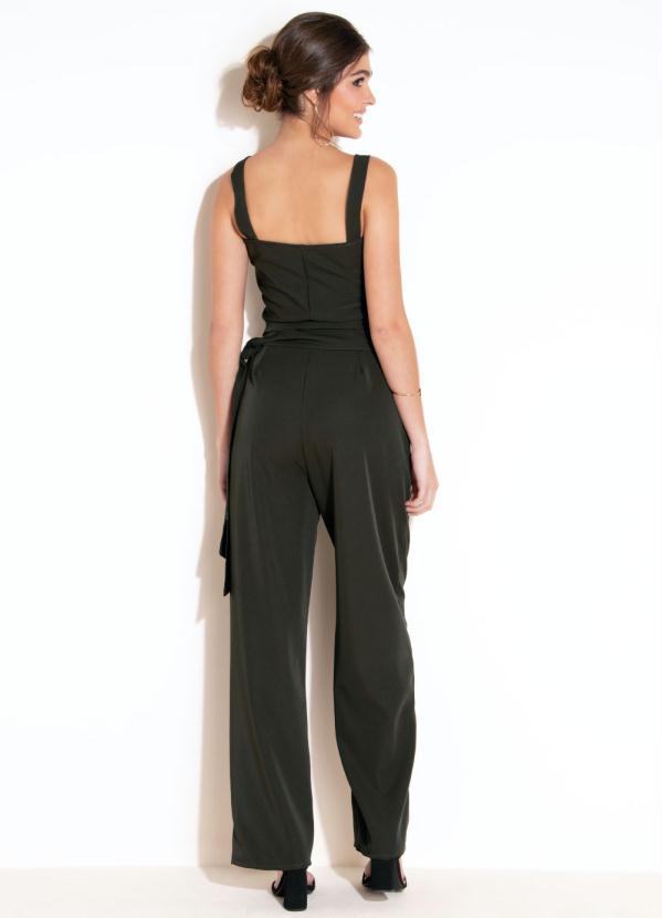 Quintess - Calça Clochard com Bolso Faca Verde 4