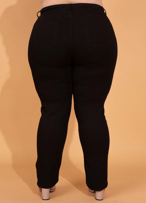 bonprix - Calça Jeans Reta Preta 8