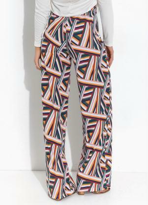 Moda Pop - Calça Listras Mostarda com Elástico na Cintura - MODA POP