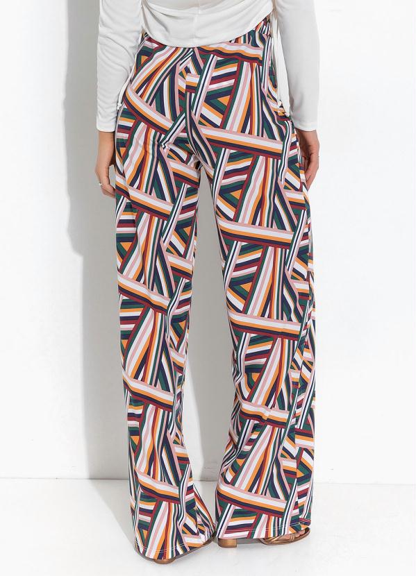 Moda Pop - Calça Listras Mostarda com Elástico na Cintura 2