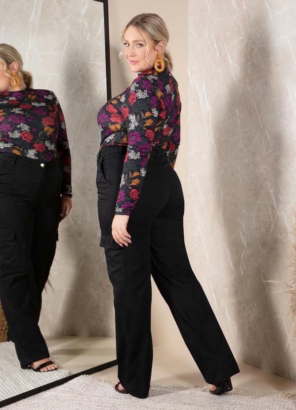 Quintess - Calça Cargo Preta 12