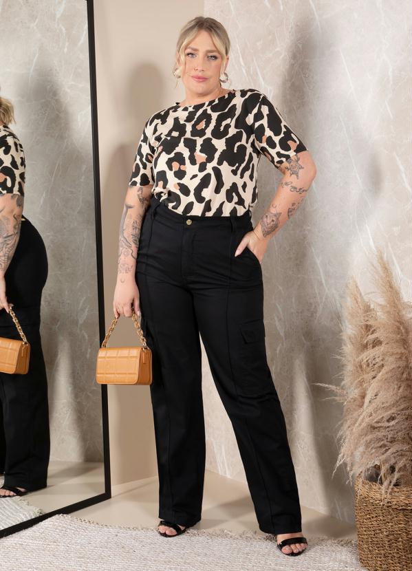 Quintess - Calça Cargo Preta 15