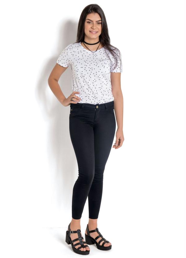 Sawary Jeans - Calça Cigarrete em Sarja Preta Sawary 4