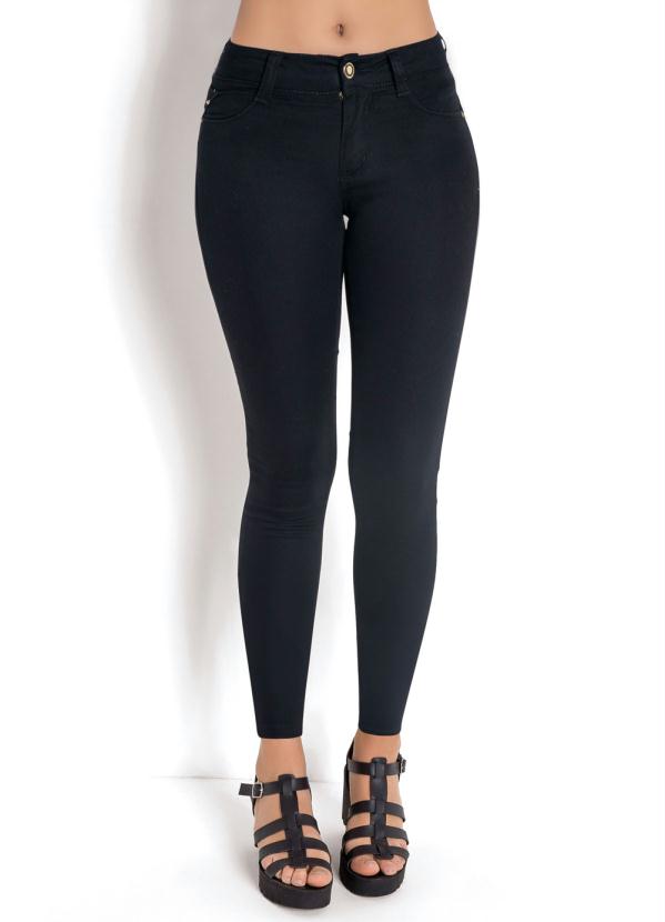 Sawary Jeans - Calça Cigarrete em Sarja Preta Sawary 6