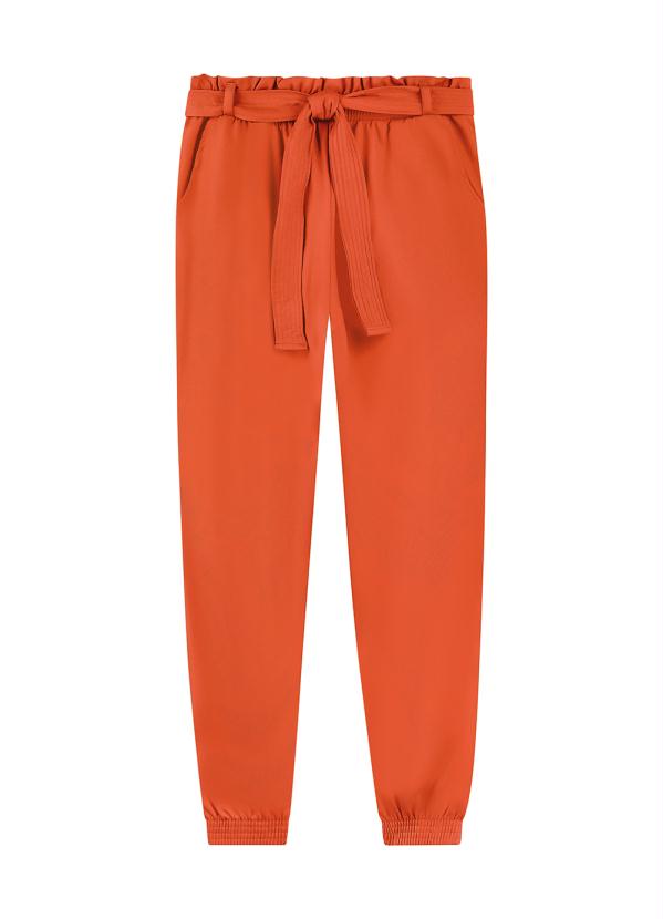 Marialícia - Calça com Cinto Laranja 4