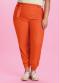 Marialícia - Calça com Cinto Preto - variação: Laranja