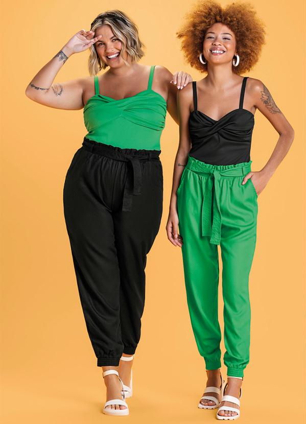 Marialícia - Calça com Cinto Verde 3