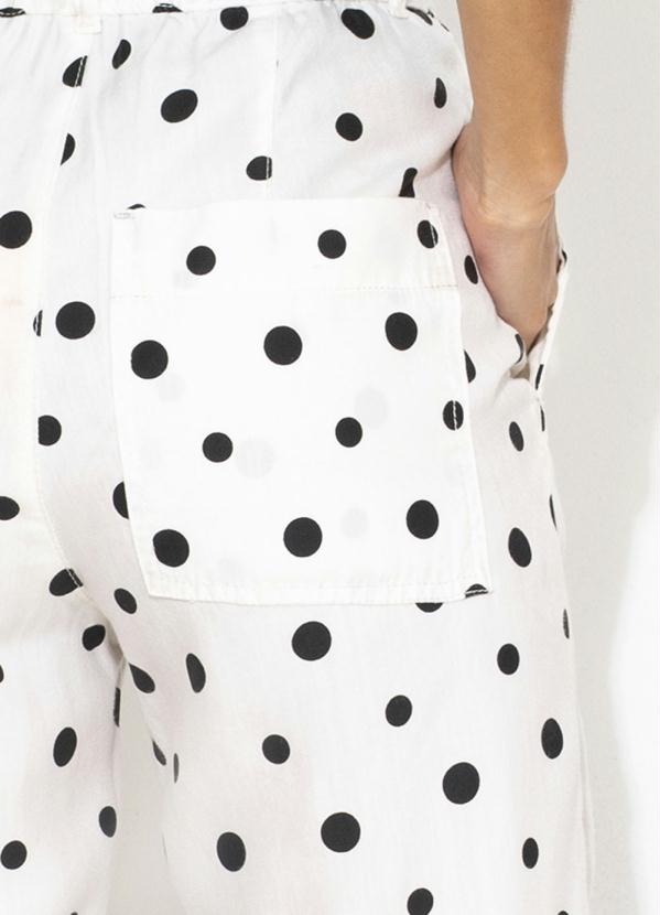 Maria Filó - Calça de Liocel Cenoura Estampa Poá Branca 7