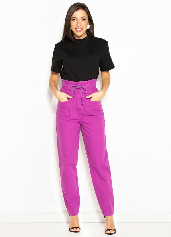Colcci - Calça de Sarja Joana Roxo 7
