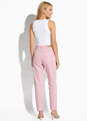 Sawary Jeans - Calça Rosa Claro Mom Jeans - SAWARY JEANS