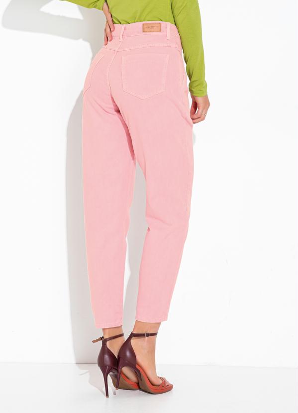 Sawary Jeans - Calça Rosa Claro Mom Jeans 2