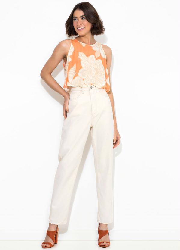 Farm - Calça Sarja Off White 3