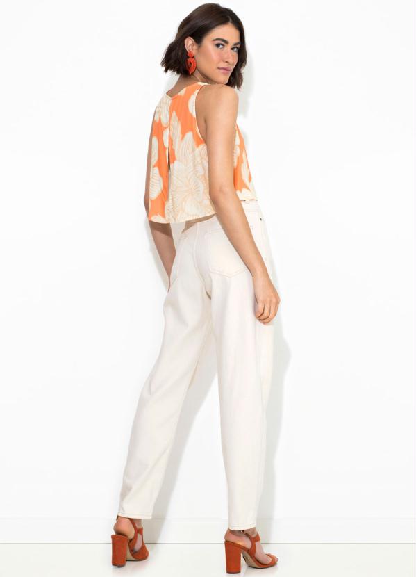 Farm - Calça Sarja Off White 4