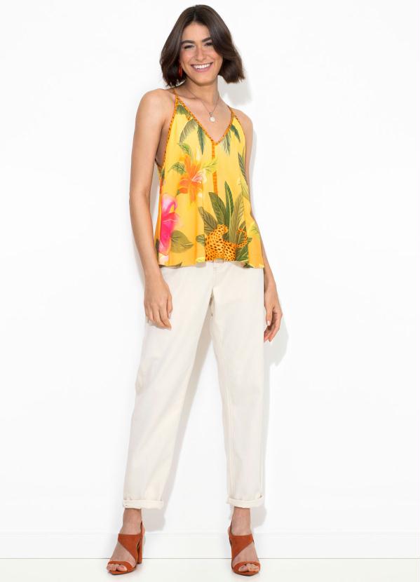 Farm - Calça Sarja Off White 6