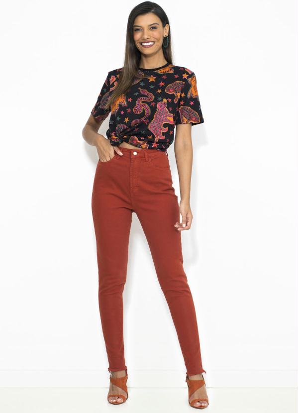 Farm - Calça Skinny Color Laranja 3