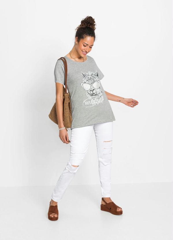 bonprix - Calça Jeans Destroyed Branca 8