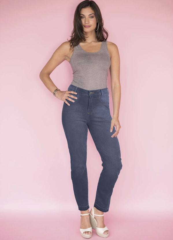 bonprix - Calça Skinny Azul Médio 1