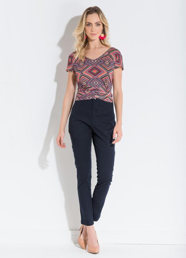 Quintess - Calça Skinny Marinho com Passantes Quintess 3