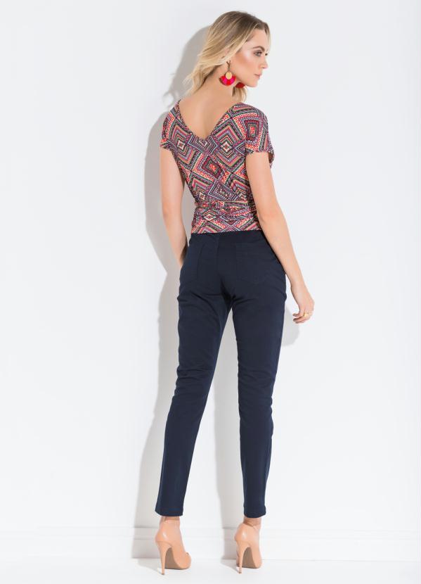 Quintess - Calça Skinny Marinho com Passantes Quintess 4