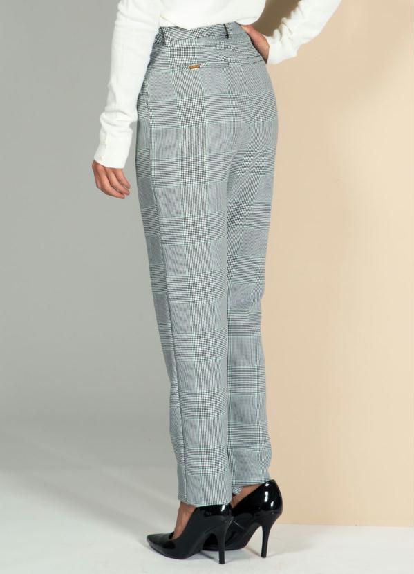 Quintess - Calça Alfaitaria Xadrez com Cintura Alta 2
