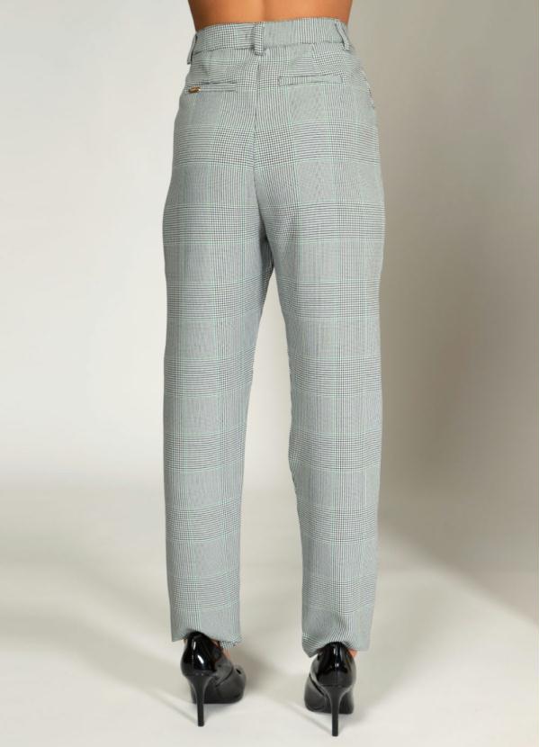 Quintess - Calça Alfaitaria Xadrez com Cintura Alta 4