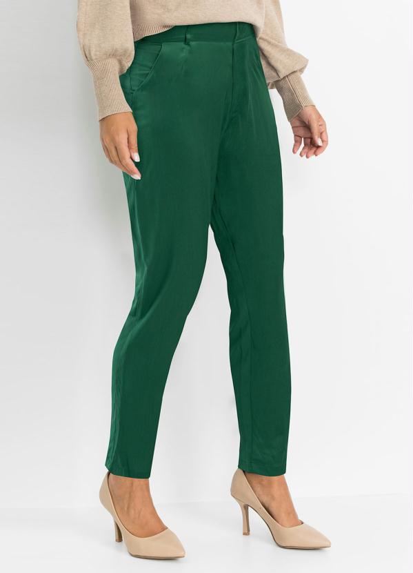 bonprix - Calça Cigarrete Verde