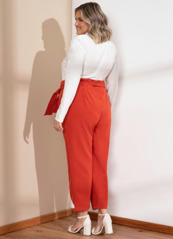 Quintess - Calça Telha Social com Faixa e Pregas 14