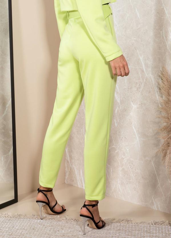Quintess - Calça Verde Lima em Malha Encorpada 2