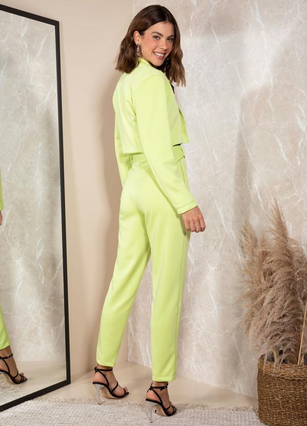 Quintess - Calça Verde Lima em Malha Encorpada 4