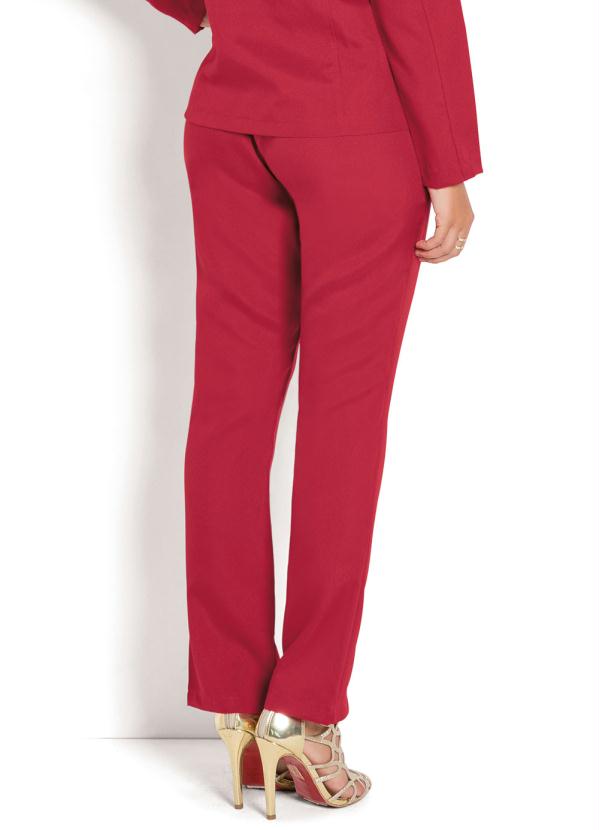 Janine - Calça VermelhaSocial com Fenda 2