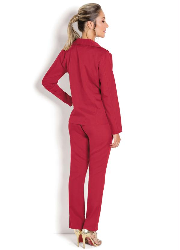 Janine - Calça VermelhaSocial com Fenda 4