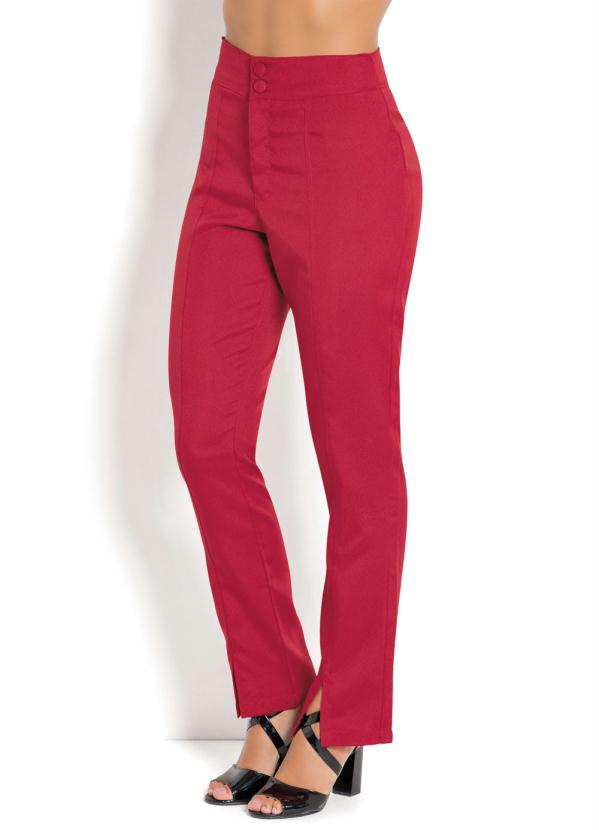 Janine - Calça VermelhaSocial com Fenda 5